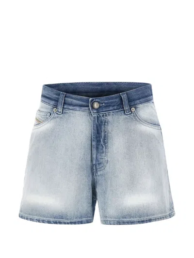 Diesel Light Blue Fix Denim De-helios-fsi Shorts