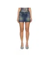 Diesel Minigonna In Denim In Nude