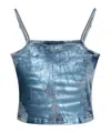 Diesel De-ila-s Metallic-effect Top In Blue