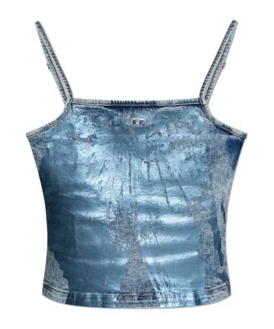 Diesel De-ila-s Metallic-effect Top In Blue