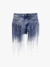 Diesel De-jizz Denim Shorts W/ Fringe