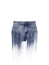 Diesel De Jizz Fsg Denim Shorts Destroyed Effect In Blue