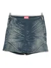 Diesel Denim Shorts With Belt Loops In Blue