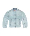Diesel Oversized Jacket In Crystal Denim In Green