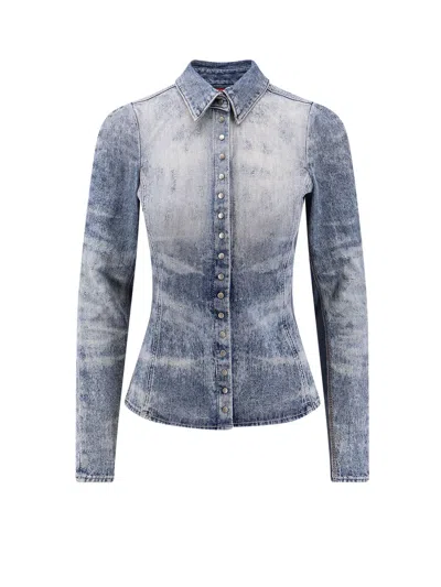 Diesel De-masly Denim Shirt In Blue