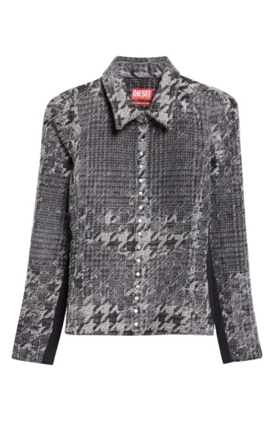 Diesel ® De-masly-fsh1 Denim Jacket In Gray
