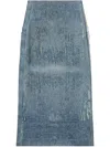 Diesel Skirt In Ultra-destroyed Jacquard Denim In Blue