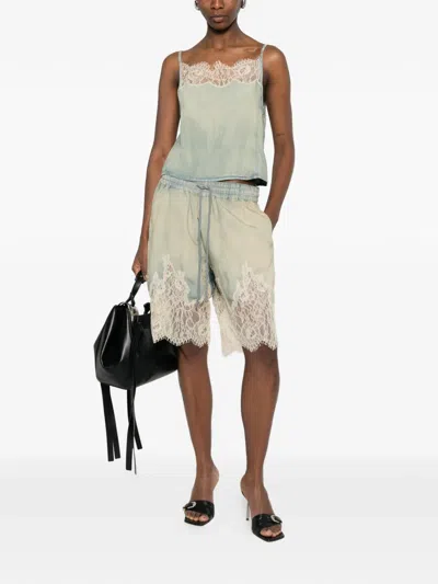 Diesel De-mery-s Lace Trim Vest In Blue