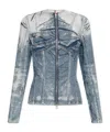 Diesel De-milly-fsd1 Denim Jacket In Blue