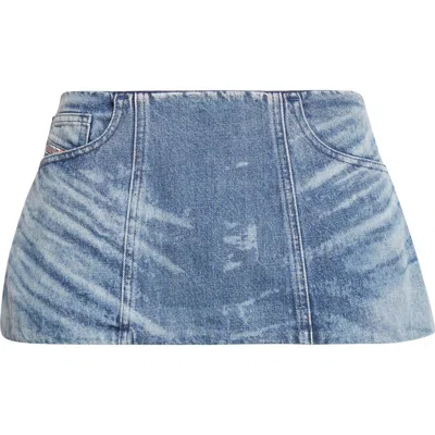 Diesel ® De-nora-fsh Denim Miniskirt In Blue