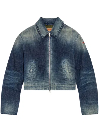 Diesel De-nova Denim Jacket In Multicolor