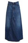 Diesel De-pago-s Long Skirt In Denim