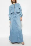 Diesel Denim Maxi Skirt In Blue