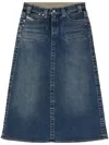 Diesel De-pago-s Long Skirt In Blue