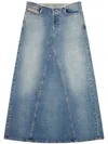 Diesel Gonna Lunga In Denim Comfort In 01