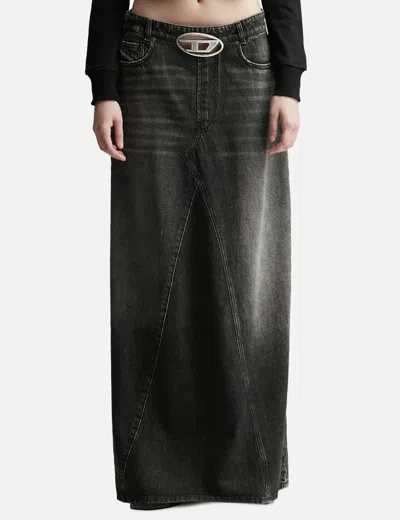 Diesel De-pago Denim Maxi Skirt In Blue