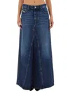 Diesel De-pago-s Long Skirt In Blue