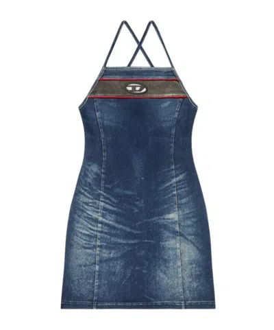 Diesel Blue De-pilu-dress-s Minidress In 01