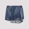 Diesel De-ria Asymmetric Denim Mini Skirt In Blue