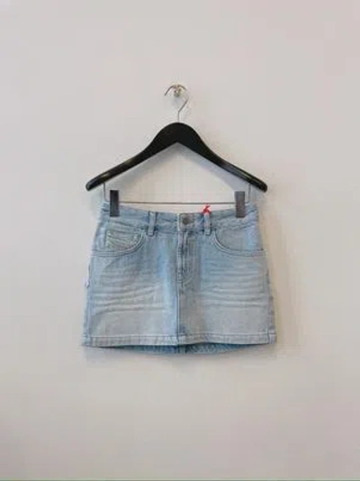 Diesel De-ron Denim Miniskirt In Blue