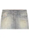 Diesel De-ron Denim Skirt In 蓝色