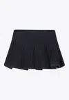 Diesel Shorts In Tencel Denim With Pleated Front In Blue
