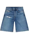 Diesel Faded Blue Denim Bermuda Shorts In Blue