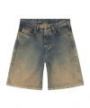 Diesel Shorts In Fluid Shaded Denim