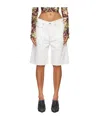 Diesel White De-sire Denim Shorts In White