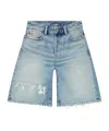 Diesel De-sire Washed Knee-length Shorts In Light Blue