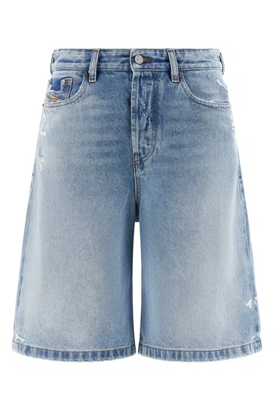 Diesel De Sire Denim Bermuda Shorts Five Pocket In Blue