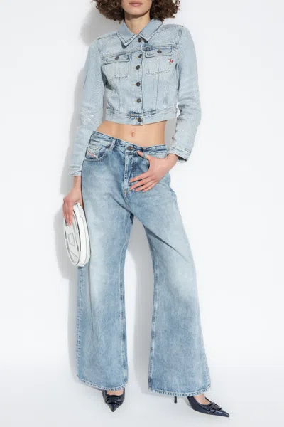 Diesel ‘de-slimmy-s' Denim Jacket In Blue