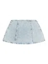 Diesel De-sweny-s Houndstooth-pattern Short Skirt In Blue