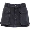 Diesel Women De-ton Denim Skirt In Black/deni