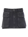 Diesel Women De-ton Denim Skirt In Black