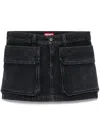 Diesel Skirt With Pockets And Belt Loops In Schwarz
