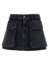 Diesel Women De-ton Denim Skirt In Black