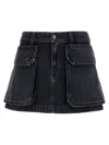 Diesel Skirt With Pockets And Belt Loops In Multi