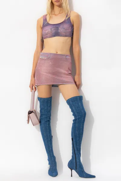 Diesel Bralette Top In Pink