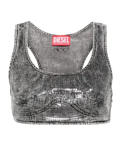 Diesel De-toppy-s Cotton Top In Gray