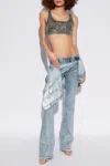 Diesel ‘de-toppy-s' Denim Crop Top In Grey
