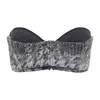 Diesel De-toppys Strapless Cropped Top In Gray