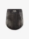 Diesel Black Denim Miniskirt Vintage Effect In Black