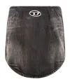 Diesel Black Denim Miniskirt Vintage Effect In Gray