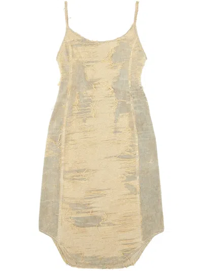 Diesel De-vera-fsg Midi Dress In Neutrals
