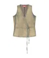 Diesel `de-vern` Denim Top In Brown