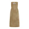 Diesel Brown De-vildress-fsf Cotton Midi Dress