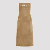 Diesel Brown De-vildress-fsf Cotton Midi Dress In Denim