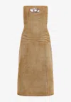 Diesel Brown De-vildress-fsf Cotton Midi Dress In Brown