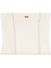 Diesel De-ville Strapless Top In White